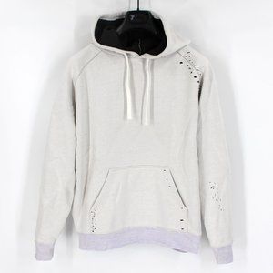 IRO Oversized Factory Distressed Hoodie Sweatshirt Contrast Ribbed Detail S NEW